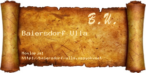 Baiersdorf Ulla névjegykártya